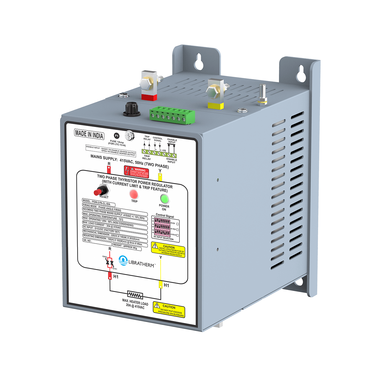 Two Phase Thyristor Power Controller – POW-2-PA-CL – Libratherm 
