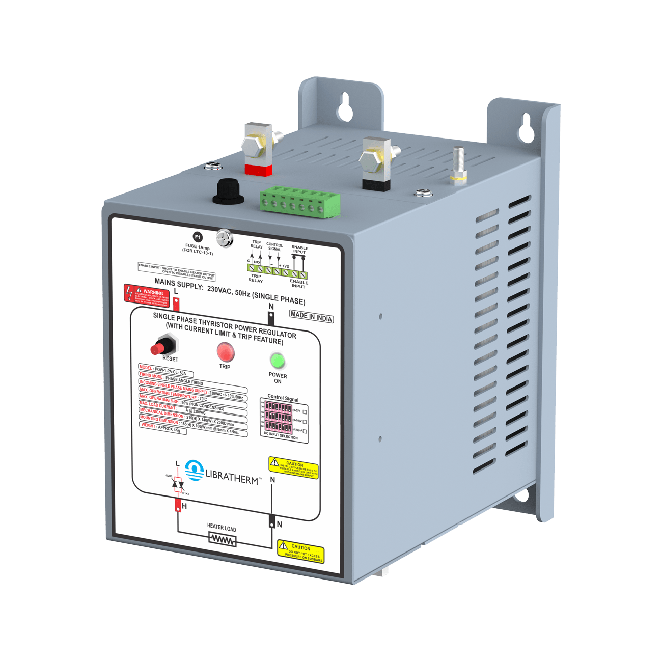 Single Phase Thyristor Power Controller – POW-1-PA-CL – Libratherm 