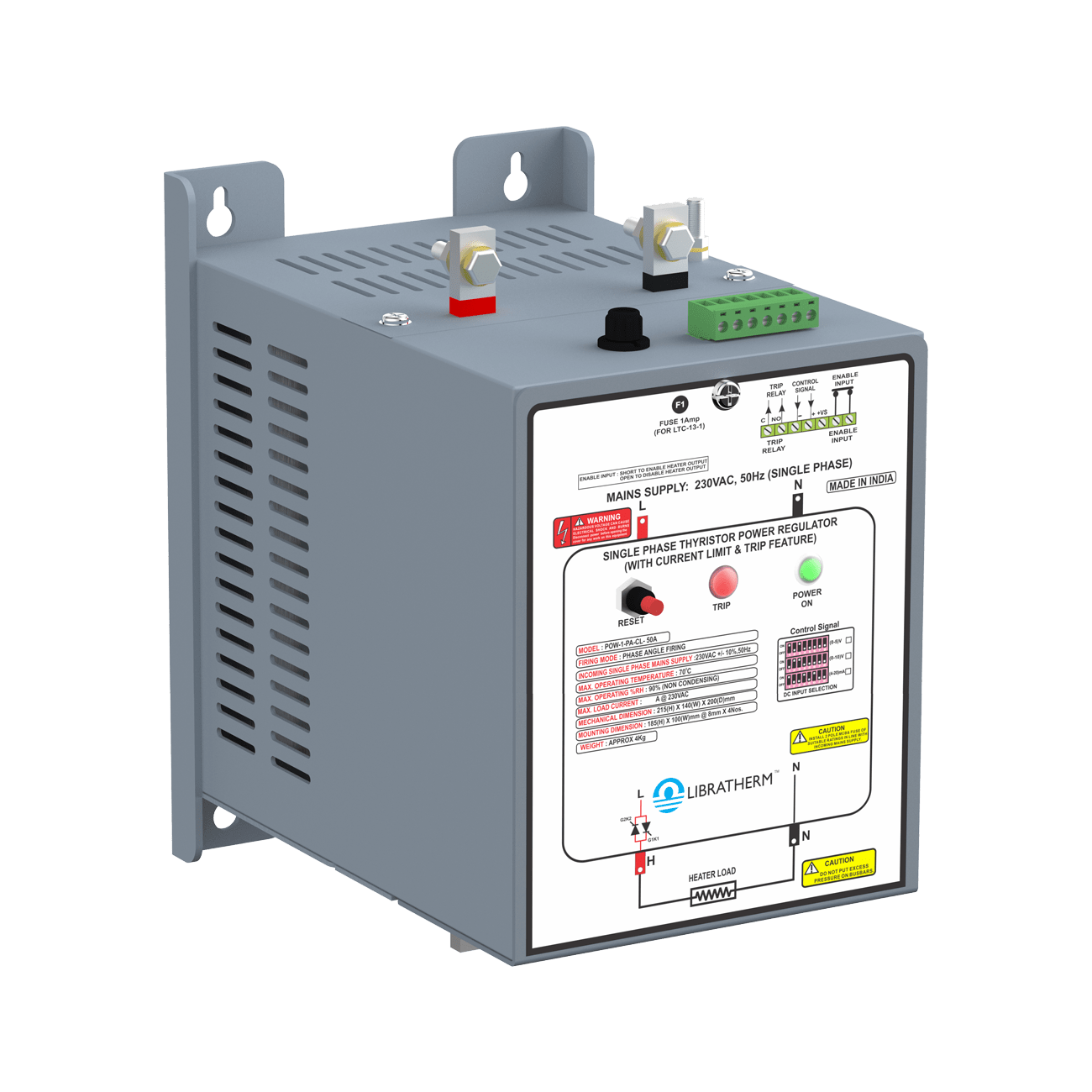 Single Phase Thyristor Power Controller – POW-1-PA-CL – Libratherm  Instruments